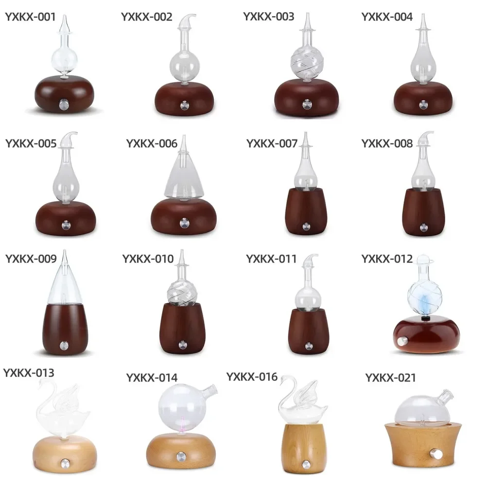 25ML Oil Diffuser Original Wood Base Glass LED Colored Nebulizing Essential for Aromatherapy with Higher Atomizing for Home Spa