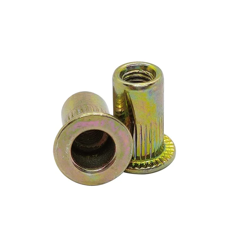 M3*9 Carbon Steel with Zinc Plate Flat Head Threaded Rivet Insert Insert Cap Rivnut Rivet Nut