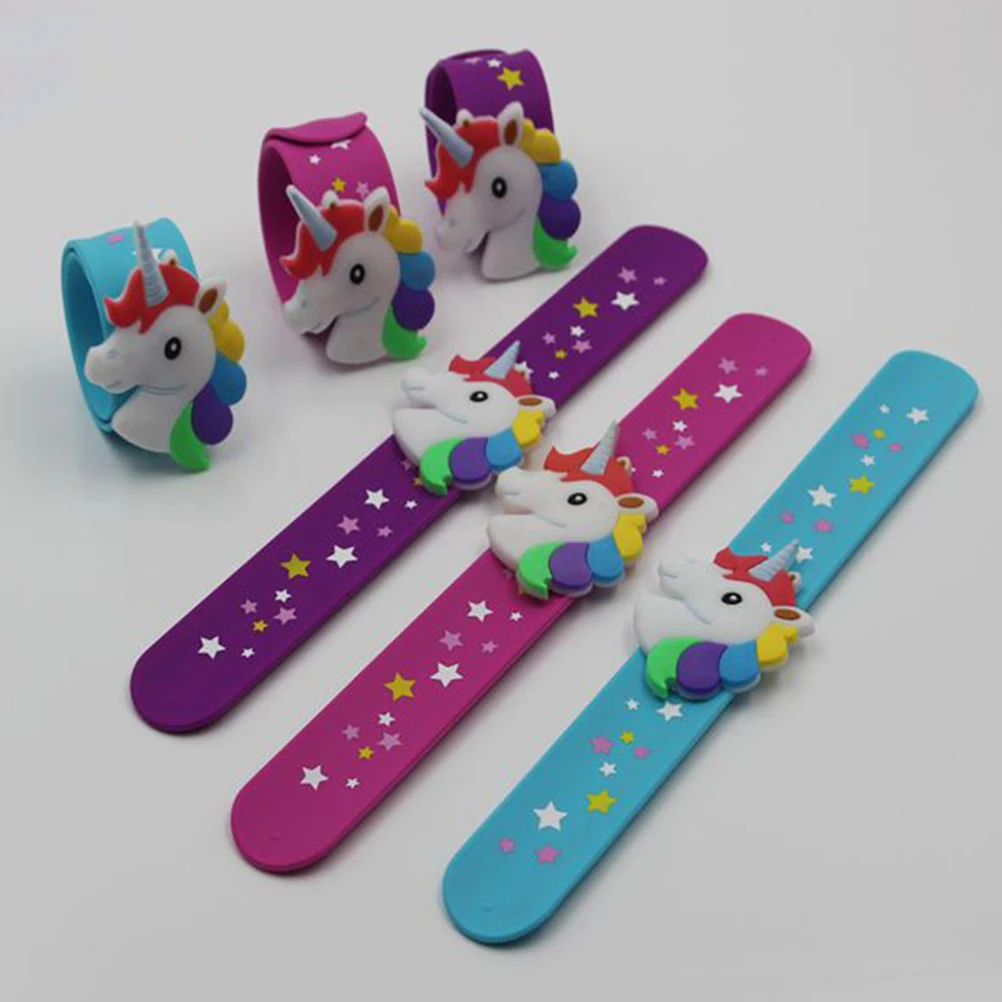 

Silicone Slap Bracelet Wrist Straps Unicorn Wristband Gift Party Bracelets Bands