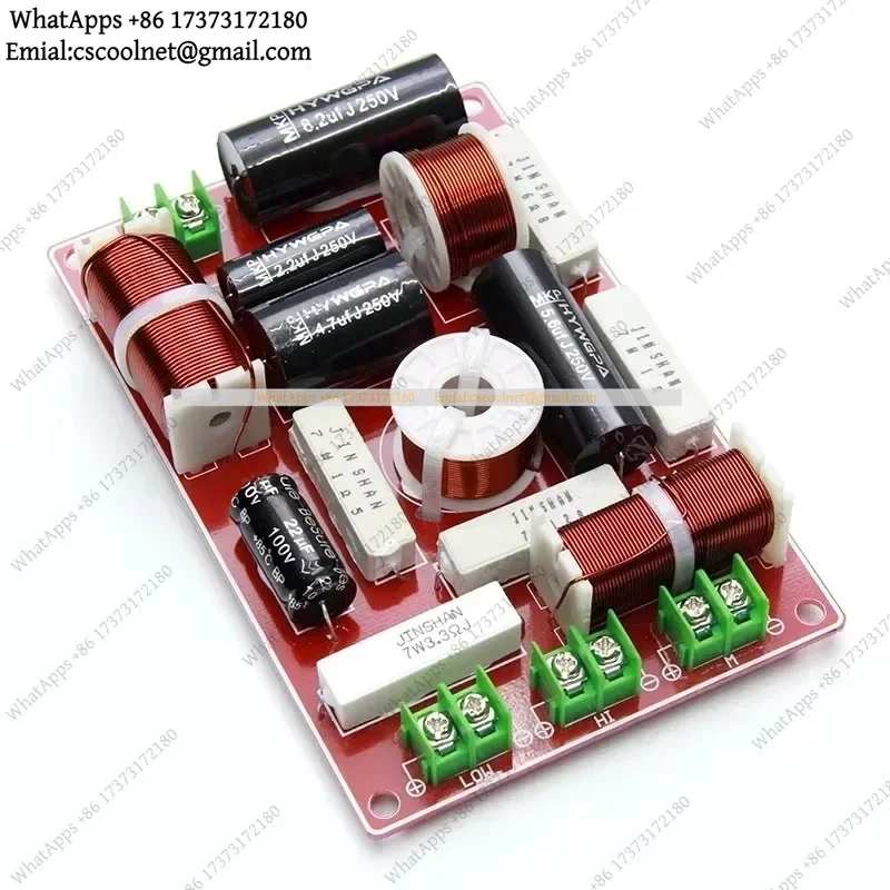 JS01 2PCS 3 Way 200W 3 Unit Speaker Frequency Divider Home Theater Filter Circuit Hifi Stereo Audio Crossover Audio Accessories
