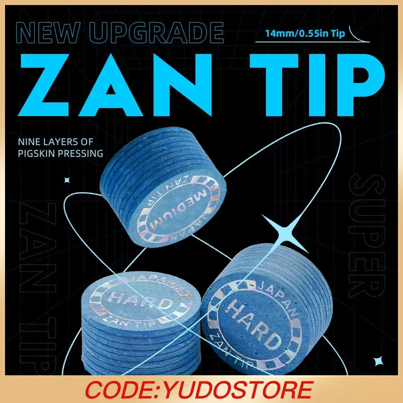 

Zan Tip Premium 14mm Pool Cue Tips Super Zan Tip Standard Professional Billiard Cue & Pool Cue Stick Tips Billiard Accessories