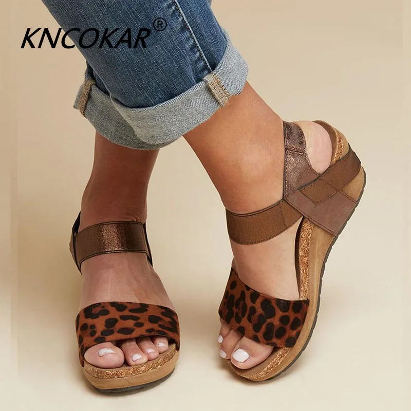 Summer New Style With Women's Shoes Casual Comfort Wedge With Thick Sandals Multi-Color Optional Large size 34-43