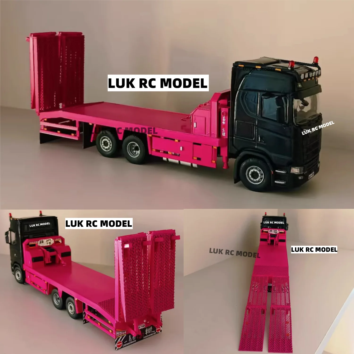 

1/50 770s SC Tractor Trailer Truck Manual Painted Assembeld RTR Model for RC Loader Digger DIY Parts Toys Engineering Vehicle