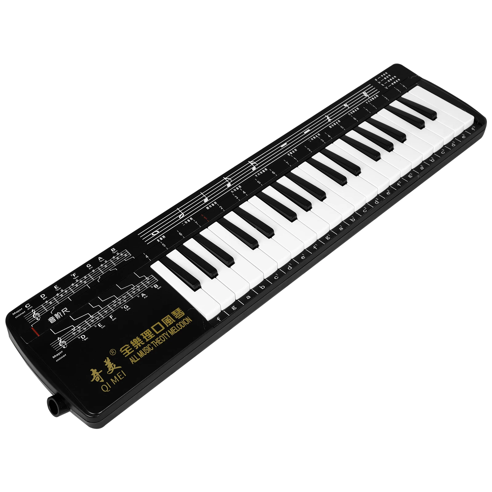 QIMEI 37 مفاتيح ميلوديكا لوحة مفاتيح البيانو نمط آلة موسيقية هارمونيكا الفم الجهاز مع حقيبة حمل المعبرة التعليمية Gi