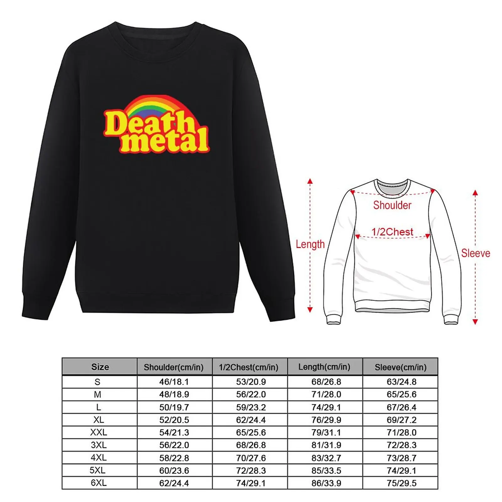 Death Metal Parody Sweatshirt mens clothing new in sweatshirts