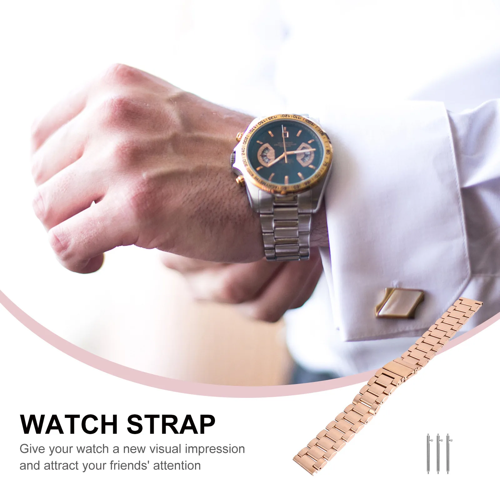 Stainless Steel Watch Band for Smart Watch – Fashionable, Comfortable, Sweat-Resistant Replacement