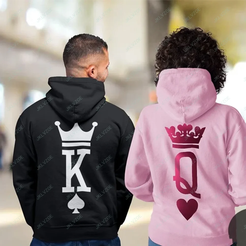 lovers Two-Piece Set Buy One Get One Personalized Couple Hoodie Set of King & Queen Hoodie Valentine Anniversary Gift Hoodie