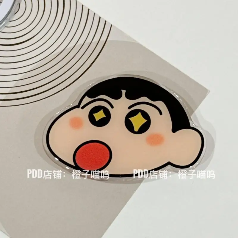 Держатель для телефона Bandai, милый мультяшный карандаш, кронштейн Shin Chan, прозрачная подушка безопасности, кронштейн для мобильного телефона, съемный подарок для девочки