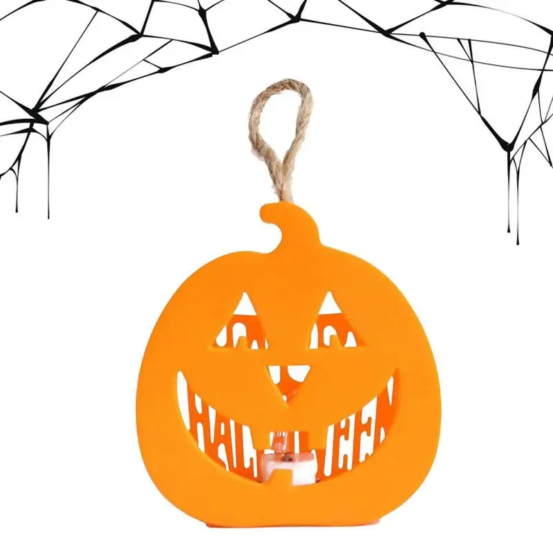 Halloween Lamp LED Pumpkin Spider Web Skull Lamp Lantern Portable Halloween Party Night Lamp Decorative Light Battery Operated