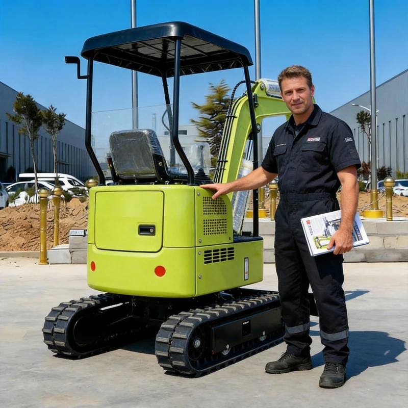 

Customized Kubota 1.8Ton Godet Mini Excavator Diesel Hydraulic Digger Europe Chantier Tractopelle Construction