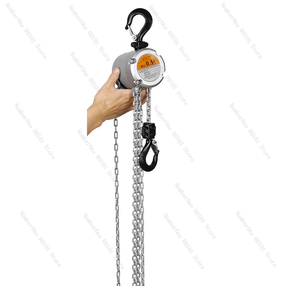 Mini Hand Chain Hoist Hook Mount 0.25/0.5 Ton Capacity 3M Lift  CE Certificate Portable Manual Lever Block Lifting