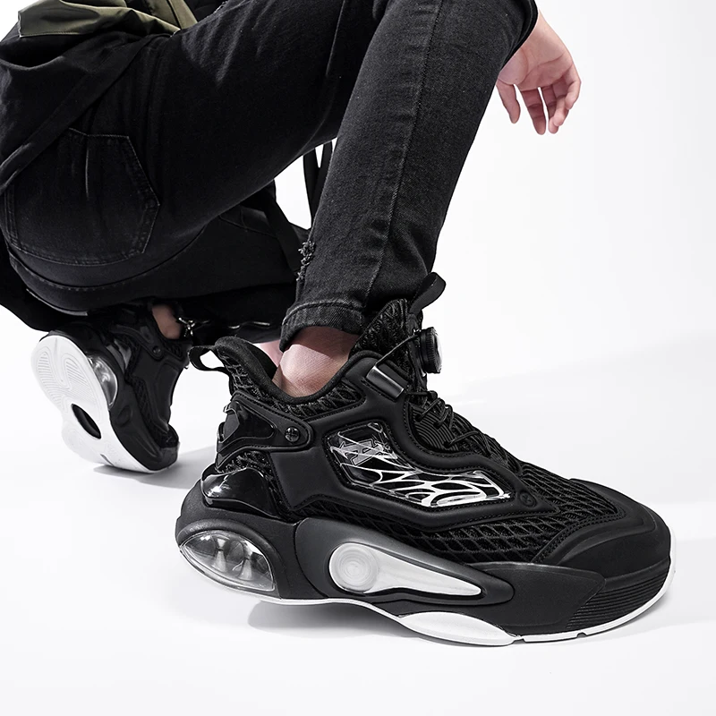Fashion Knob Sports Shoes For Men Air Cushion Comfortable Platform Male Casual Shoes Basketball Sneakers Breathable Sports Shoe