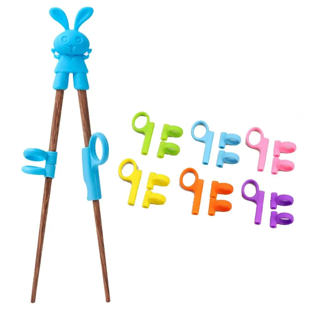 Silicone Kids Holding Chopsticks Correcting Ring Kitchen Tableware Finger Sets Eating Practice Chopsticks Accessories