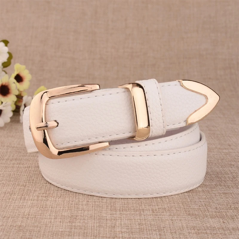 Hot Fashion PU Leather Belts For Women High Quality Gold Buckle Wasitband Wild Jeans Designer Belt Girls Pants Dress Waist Belts