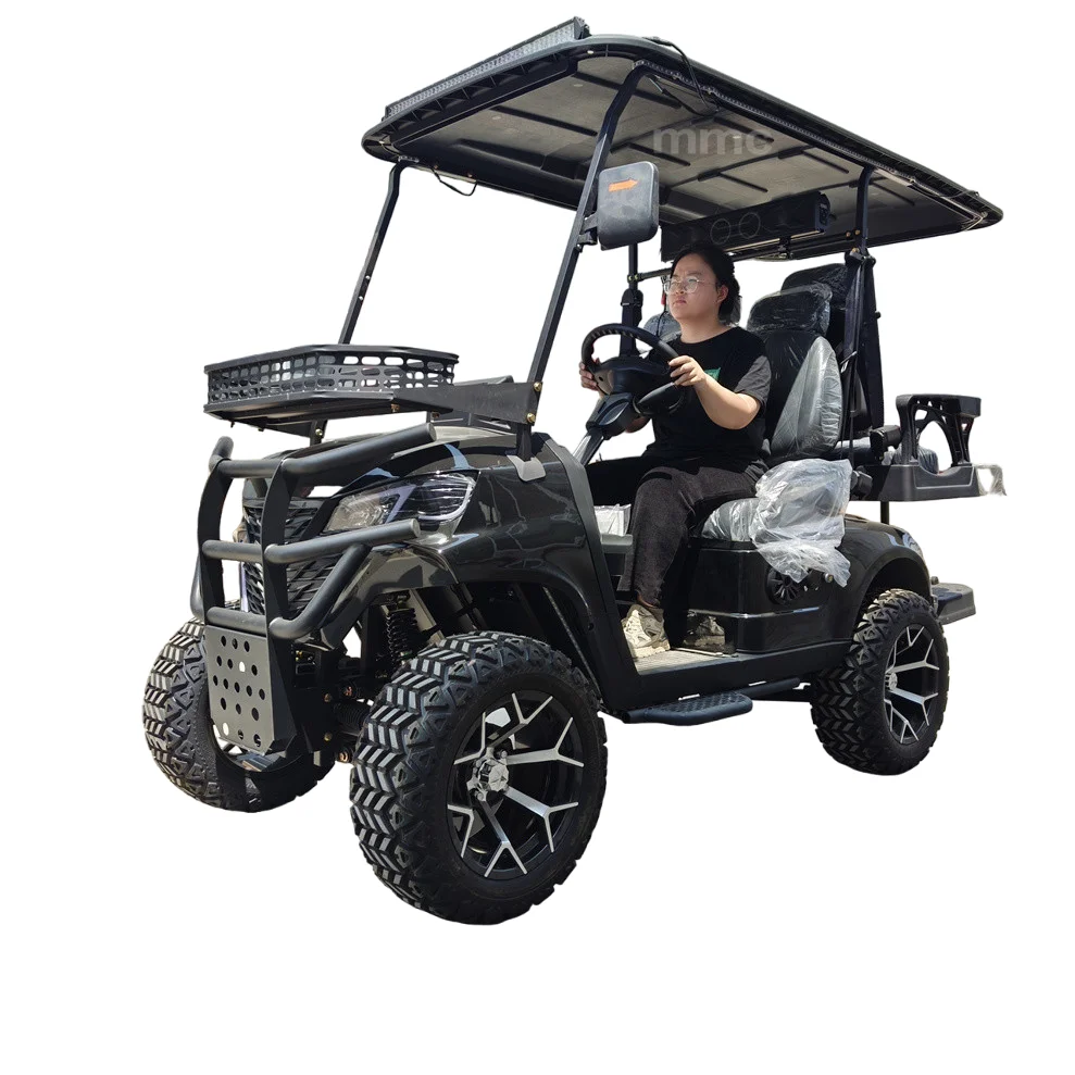 Factory Direct Wholesale 4KW 5KW AC Motor 2/4/6 Seater Off-road Electric Golf Carts with Rain Cover