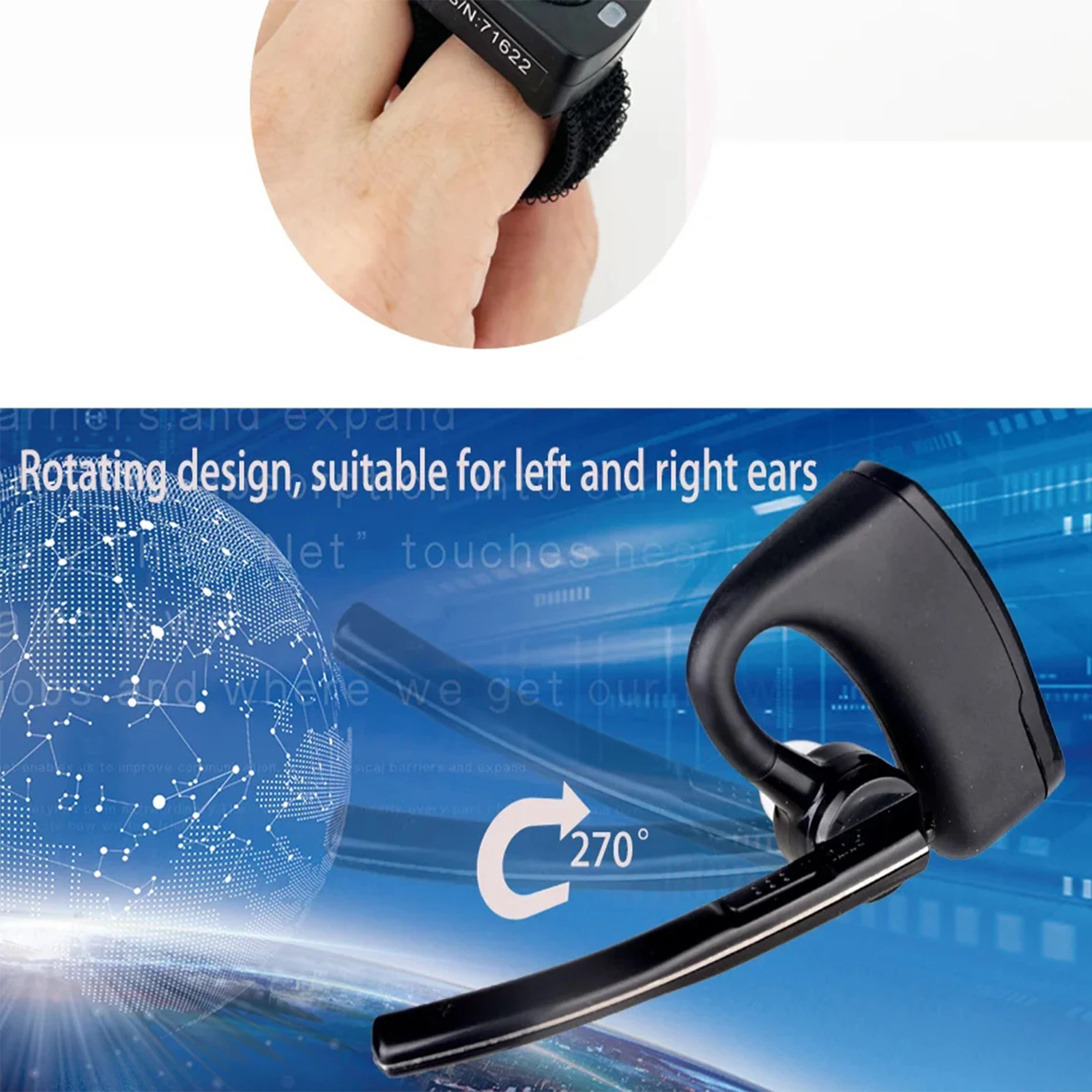 Walkie Talkie Bluetooth-Compatible Headset Handsfree PTT Earpiece Headphone for Radtel RT-490 RT-830 RT-470 RT-470X RT-890RT12