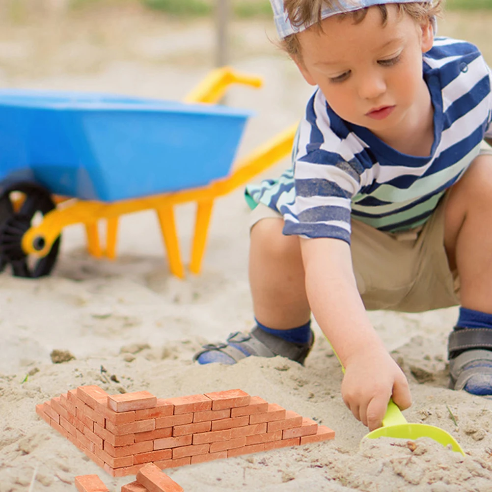 

100 Pcs Simulated Brick Miniature Wall Craft Supplies Dollhouse Accessories Toy Crafting Buildings Toys Miniatures Bricks Child
