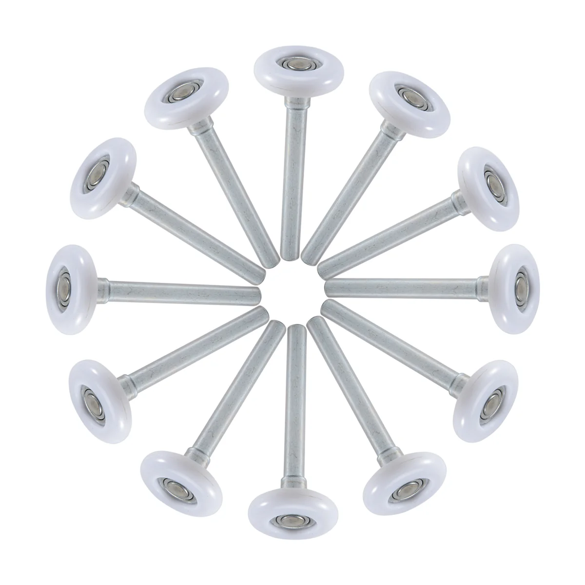 BISM1 Paquete de 12 rodillos para puertas de garaje de 2 pulgadas, rodillo para puertas de garaje de nailon con rodamiento 6200ZZ, para puertas de garaje residenciales y comerciales