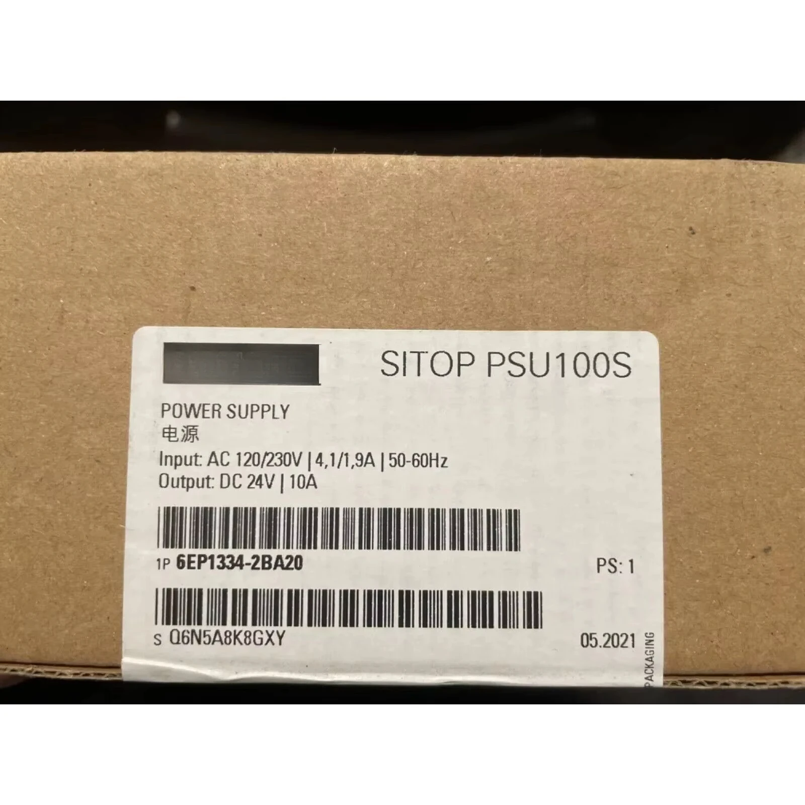 New 6EP1334-2BA20 SITOP PSU100S Stabilized Power Supply 6EP1 334-2BA20