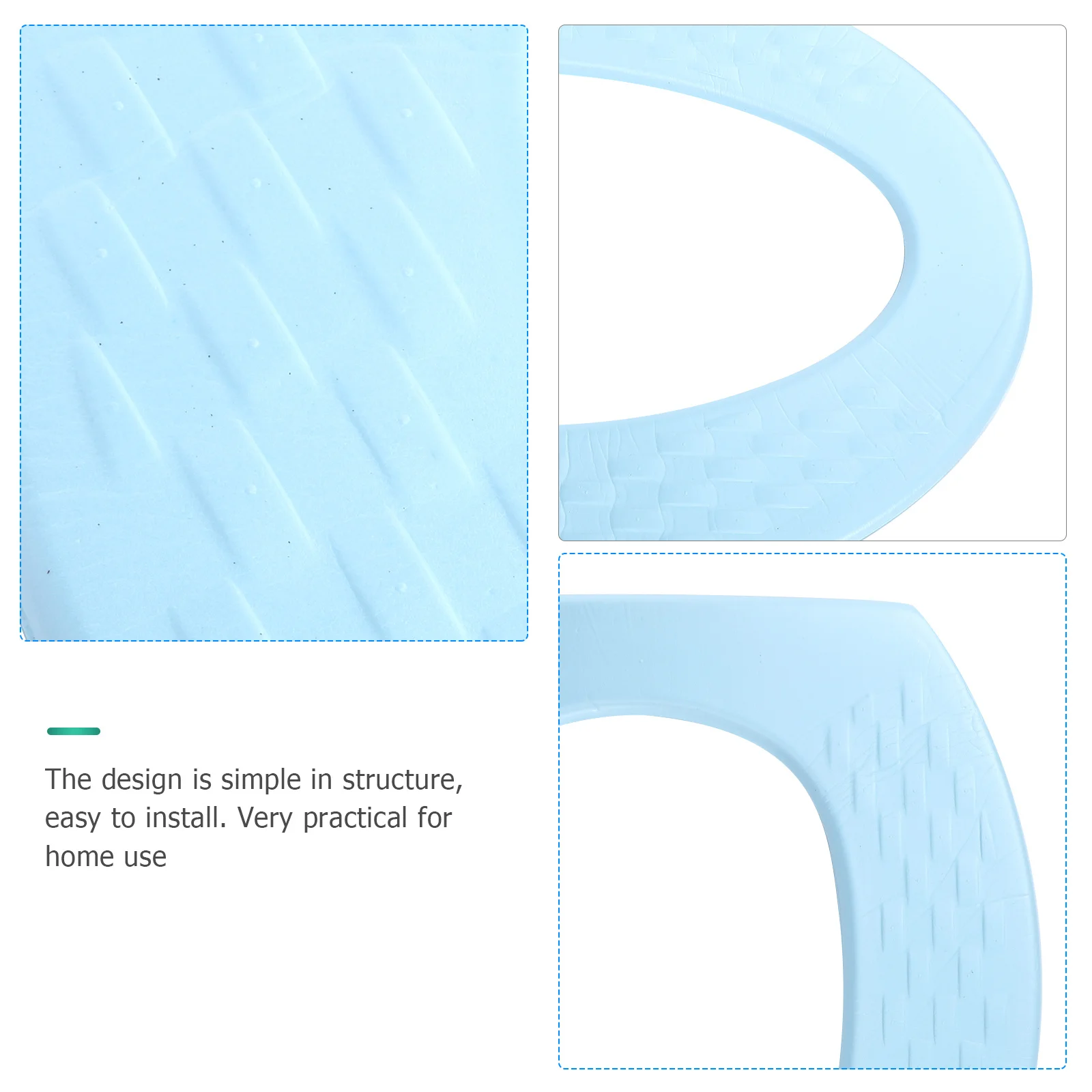 

Waterproof Toilet Seat Cushion Thickened Eva Mat For Home Bathroom Use Washable Toilet Seat Pad Self-Adhesive Pedestal