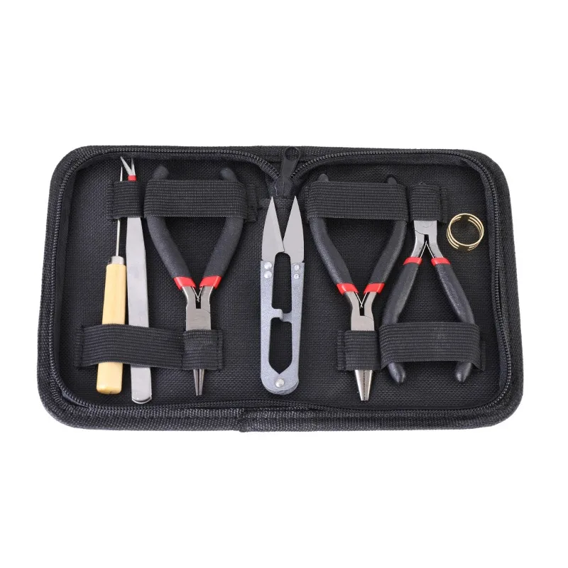 DIY Handmade Jewelry Pliers Multi-functional Jewelry Pliers Set with Pointed and Round Jaws Scissors Tweezers Tool Kit