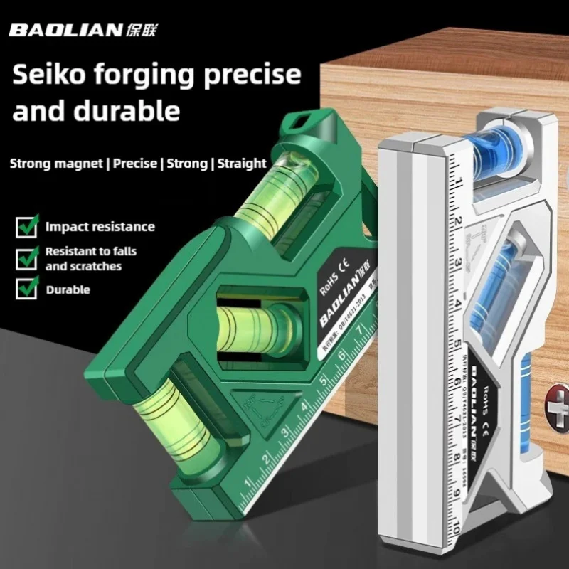 Mini misuratore di livello Misuratore verticale orizzontale ad alta precisione Goniometro per righello metrico Misuratore di livello tascabile magnetico portatile per la casa