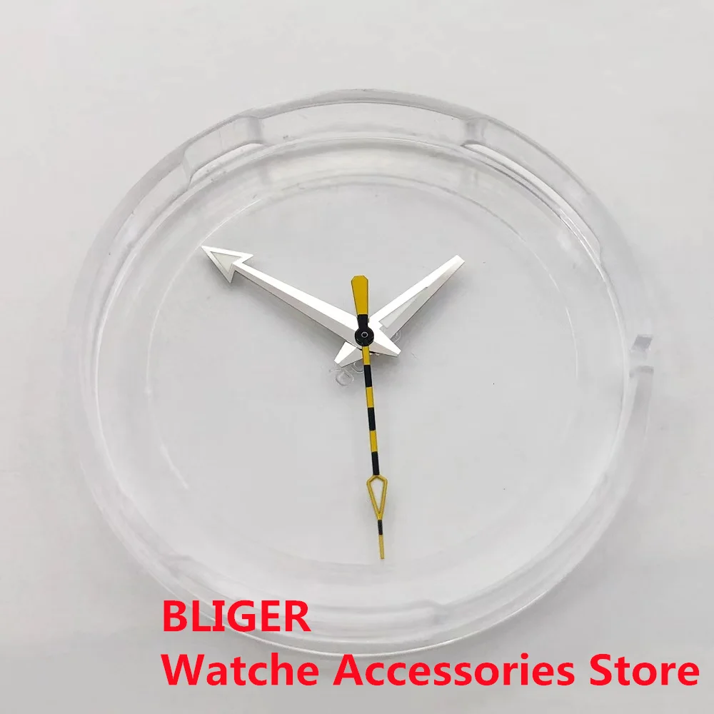 BLIGER Watch Hands Silver Rose Black With Beer Green Luminous For NH34NH35 NH36 T5000 ETA2824 2836 Movement 3PCS WatchParts