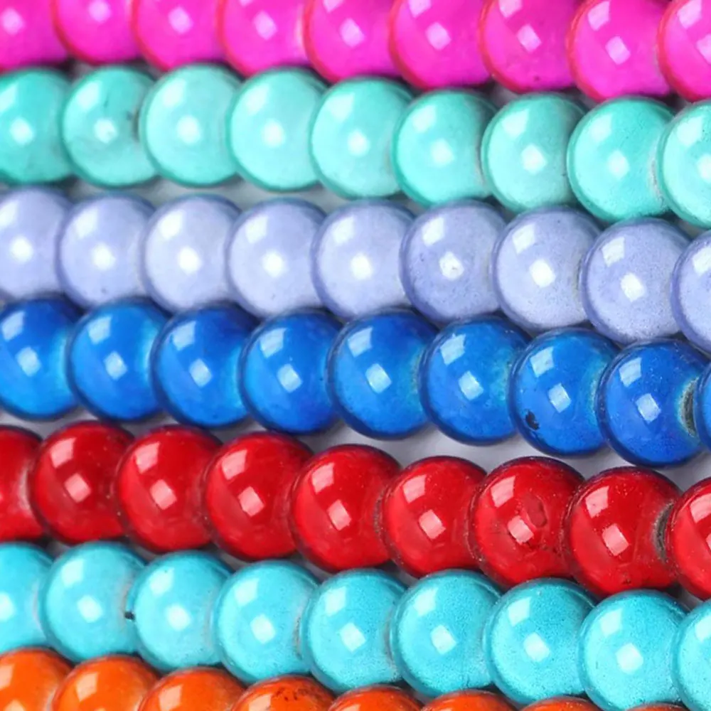 OlingArt 10mm 30pcs/lot Mixed Color 3D Illusion Miracle beads glass Spacer bead bubblegum Fantasy Style DIY jewelry making