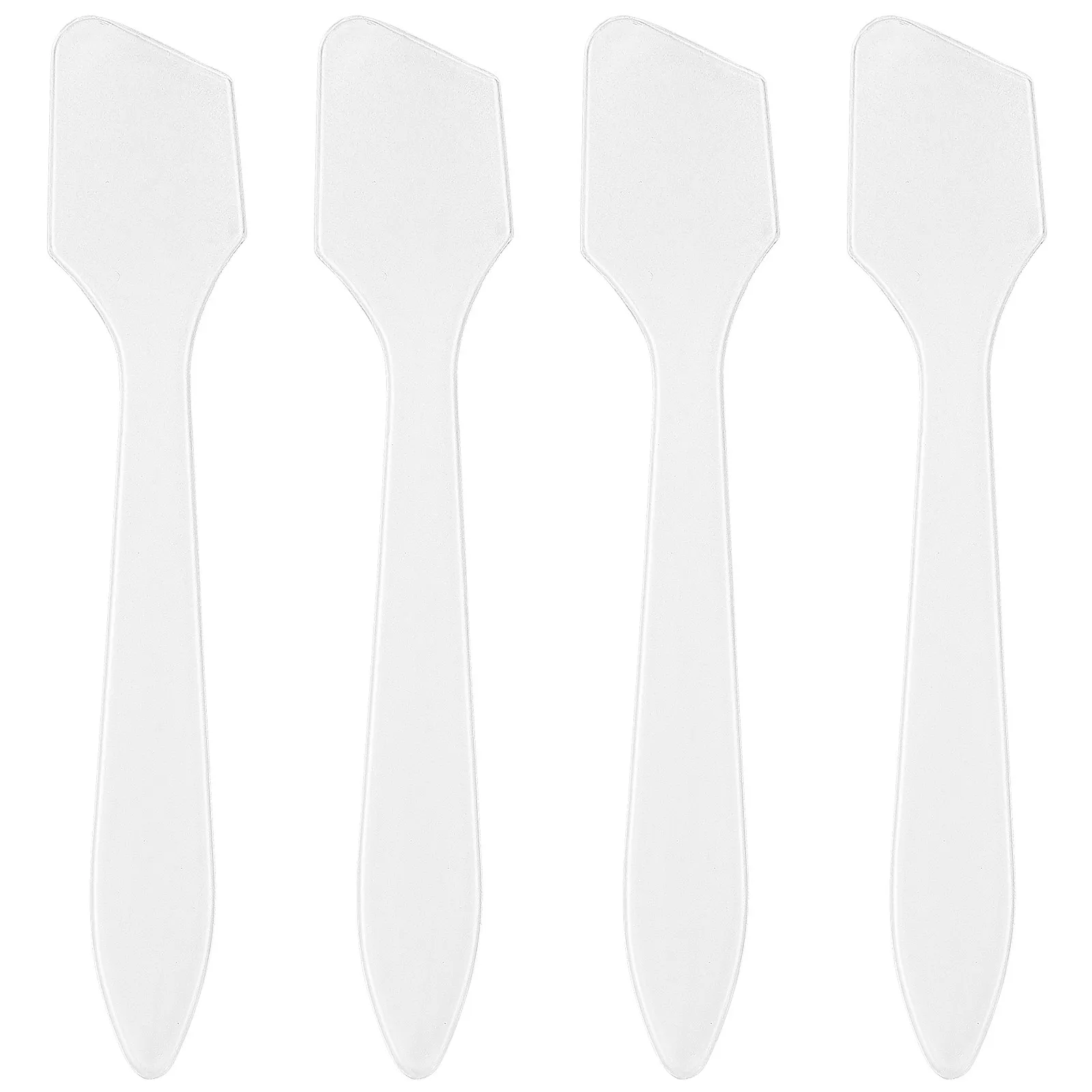 

50Pcs Transparent Spoons Lightweight Travel-Friendly Facial Cream Spoon Mask Spatula Applicator Makeup Scoop