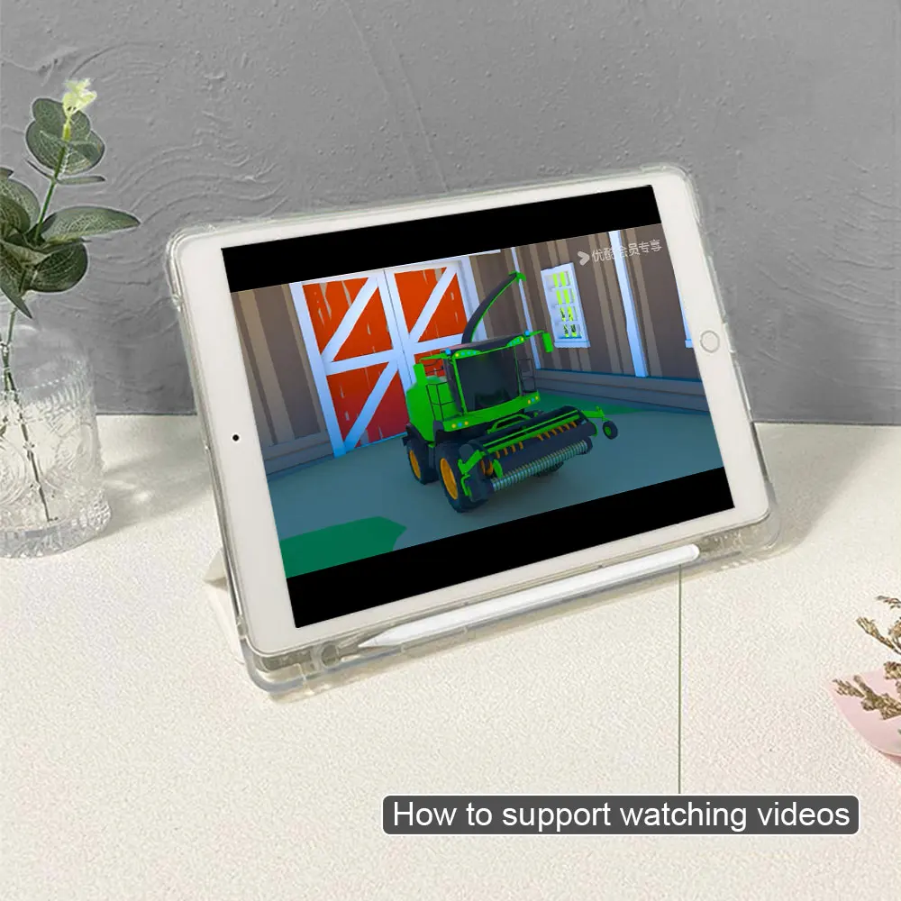 iPad-Hülle mit einfachem Muster Pro13 Zoll 2022, Air5th Gen 10,9 Zoll, ini7 Air6 iPad 11. Generation Anti-Fall-Stiftschlitz Mini4 Clamshell