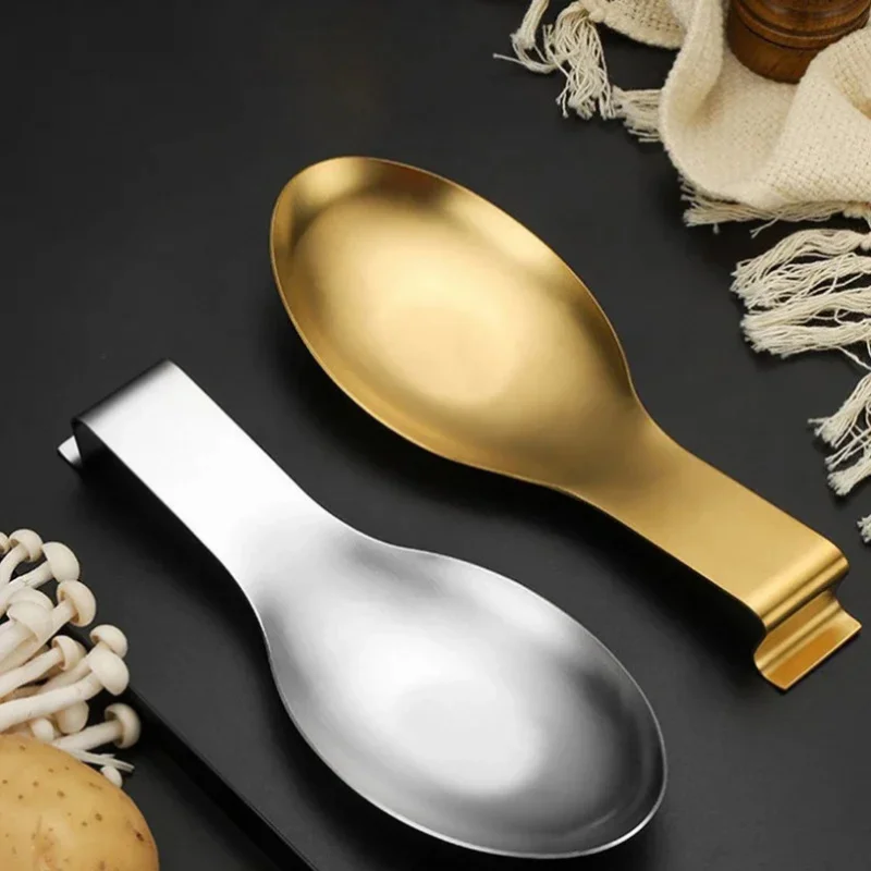 1 قطعة شكل السمكة الفولاذ المقاوم للصدأ ملعقة الراحة سميكة الفولاذ المقاوم للصدأ بوفيه كليب صينية فندق مطعم أواني المطبخ حامل #4