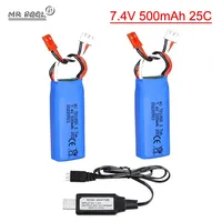 7.4v 500mAh Lipo Battery with JST plug for WLtoys A202 A212 A222 A232 A242 A252 4WD RC toys Car model parts 2s 721855 battery