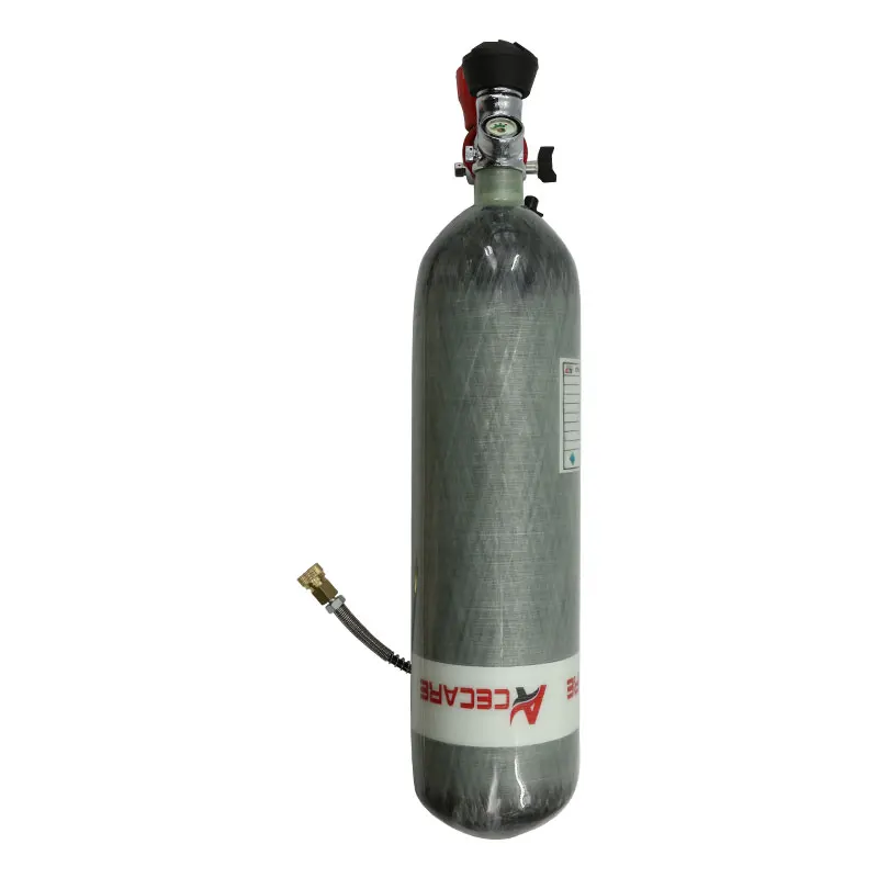 ACECARE 3L Scuba 4500Psi High Pressure Air Tank with Small Guage Valve and Filing Station