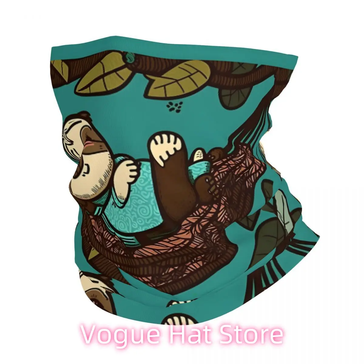 

Сонный ленивец ретро повязка на голову шеи тонкий мужской женский походный шарф-труба лицо