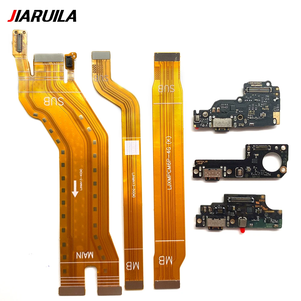 USB Charge Port Jack Dock Connector Charging Board Main FPC LCD Display Mainboard Flex Cable For Redmi Note 13 4G 13 Pro Plus 5G