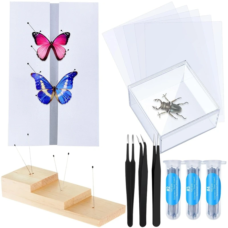 14Pc Insect Specimen Tools Kit Insect Pinning Block,Insect Pinning Board EVA Foam Board,For Insect Collection Entomology