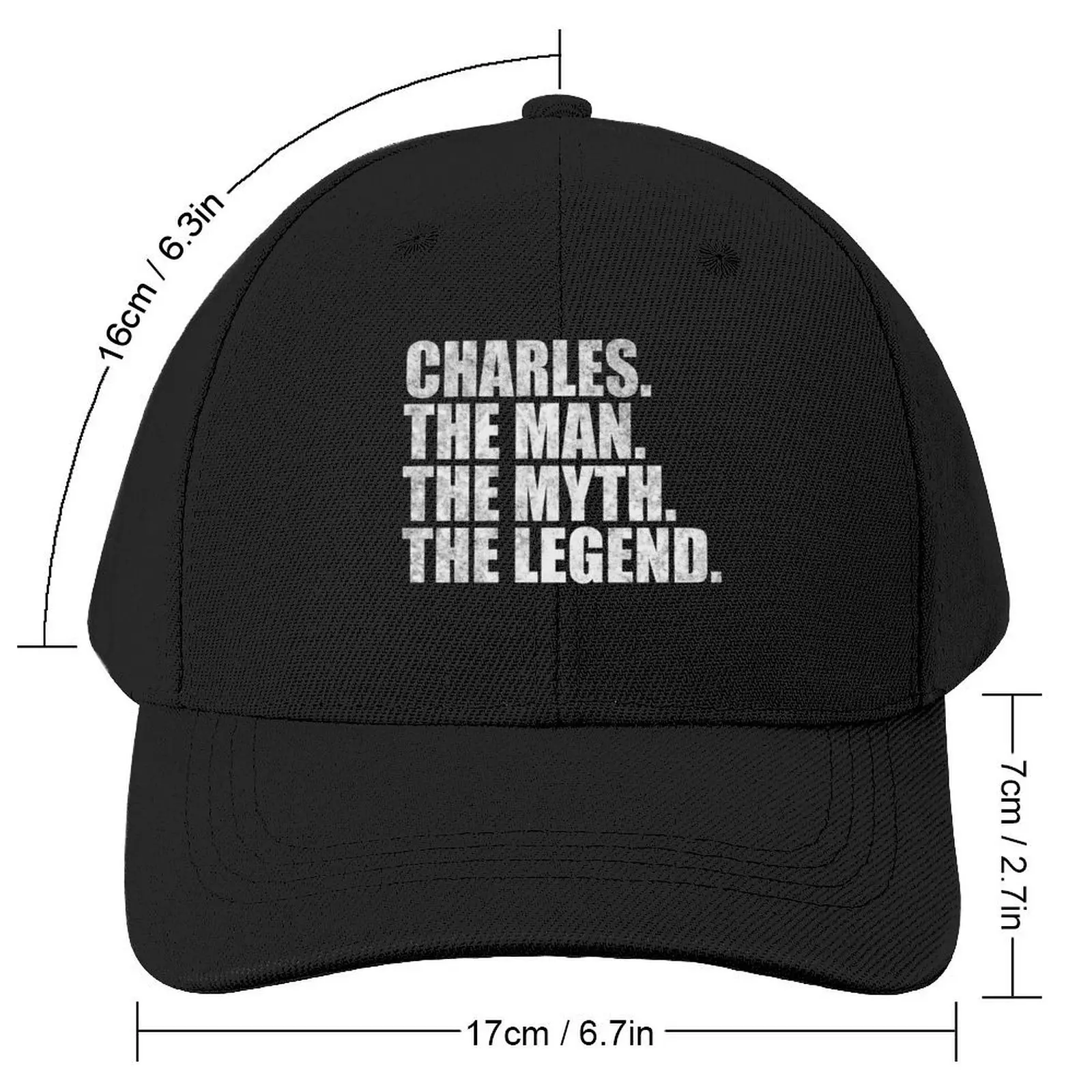 Charles Name Charles The Man The Myth The legend Baseball Cap Rave Gentleman Hat New Hat Anime Hat Hats Man Women's