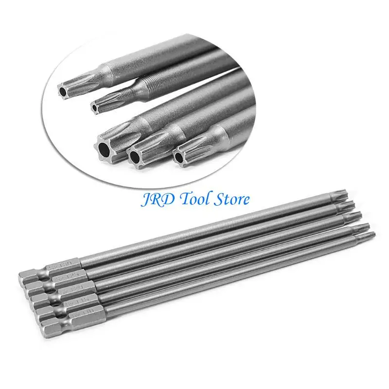 A2UD 5 pezzi/set bit per trapano elettrico a magnetico Torx magnetico Torx Magnetico Long Torx.