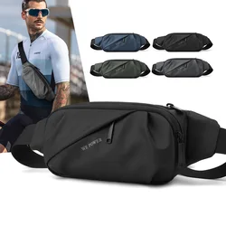 Bolsa de cinto de nylon impermeável para homens, bolsa de peito de estilingue de viagem multiuso, Bum e Hip Fanny Pack, bolsas masculinas, moda