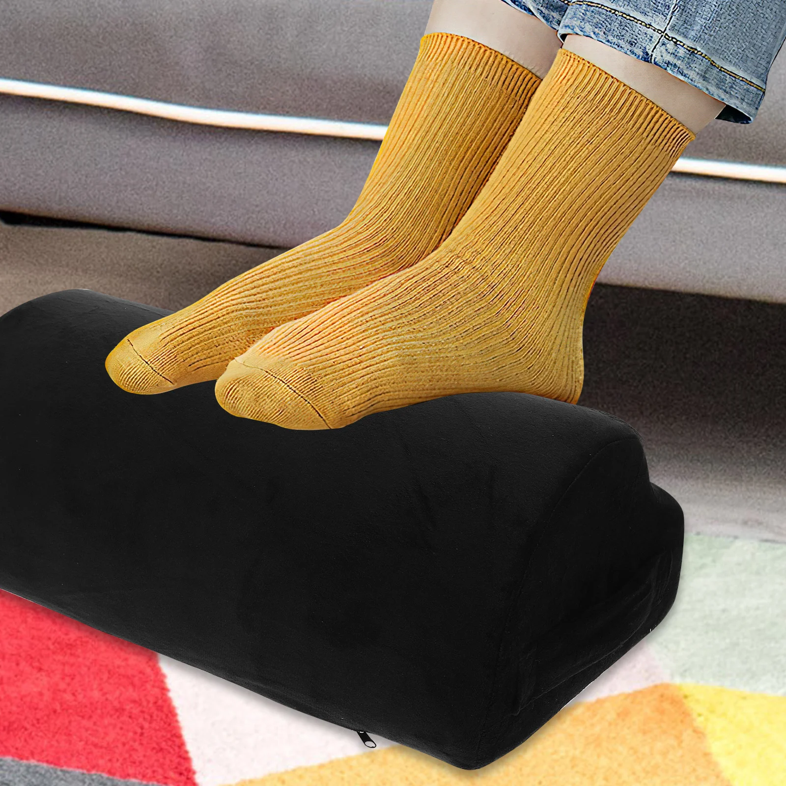 

Удобная офисная подушка для ног, подушка для ног для домашнего самолета, расслабляющая подушка для поддержки ног, улучшает кровообращение, уменьшает