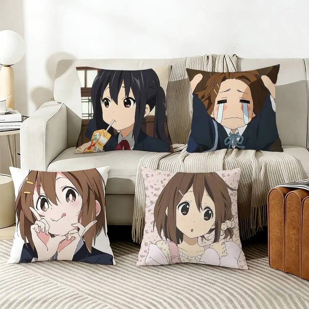 H-Hirasawa Y-Yui A-Akiyama M-Mio Anime K-ON Pillow Cover Sofa Cushion Cover Home Room Decoration Children Gift