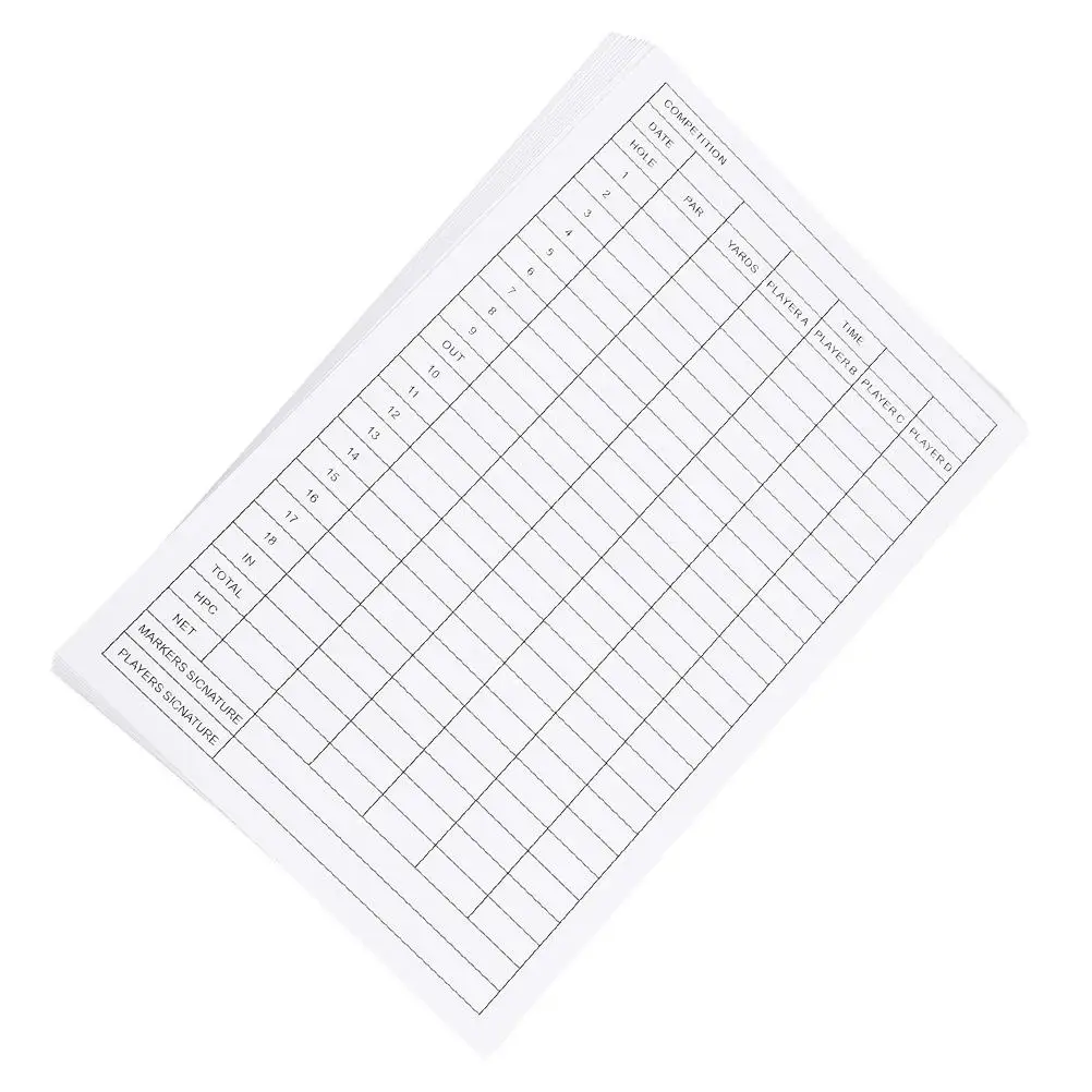 20 Pcs Copper Score Card Golf Paper Reusable Premium Scorecards Portable Smooth Writing Gift Idea Reasonable Price