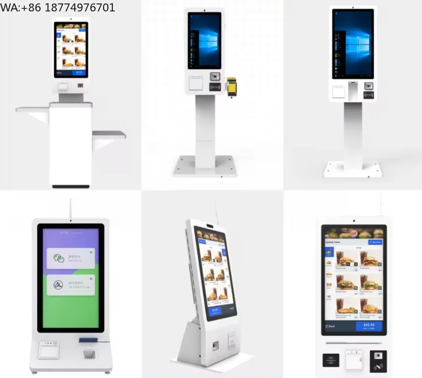 

Self Service Order Payment Touch Screen Kiosk Self Pay Machine Barcode Scanner Kiosk Ordering Kiosk