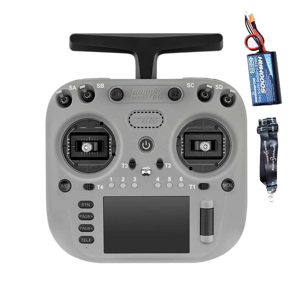 Radiomaster TX15 16ch 3.5inch IPS Touchscreen V5.0 Hall Gimbals Radio Controller ELRS FCC/LBT Built-in Gyro Microphone