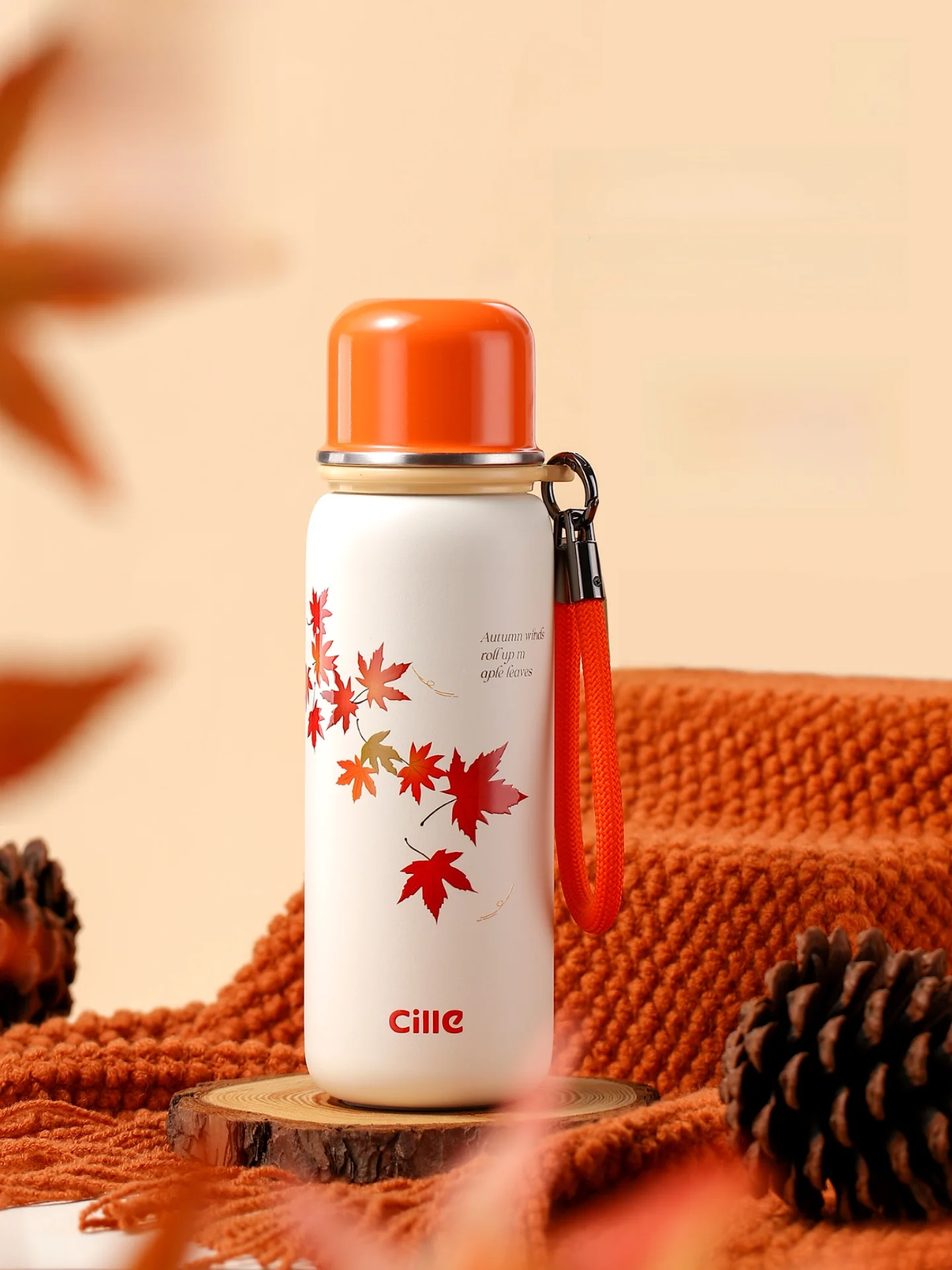 hile-amber-red-maple-series-insulated-tea-cup-women's-316-stainless-steel-tea-water-separation-cup-brewing-tea-pot