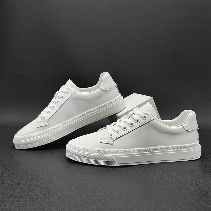 

Autumn Winter Fashion Leather Board Trendy Versatile Light Luxury High-end Casual Men Sneakers Flat Shoes Leather Suede Loafers