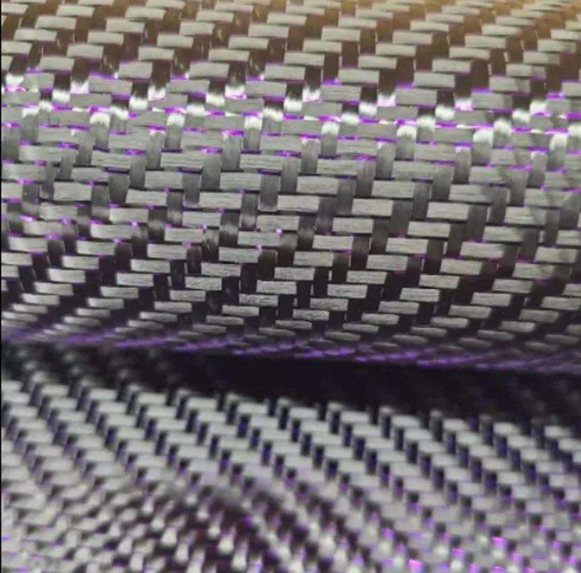 

3k автомобильный мотоциклетный шлем, модификация украшения с фиолетовой двухпроводной золотой и серебряной саржевой тканью из углеродного волокна