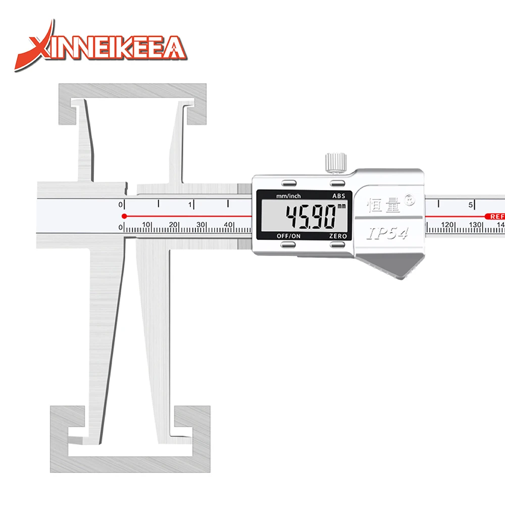 Pied à coulisse en acier inoxydable à double rainure intérieure, affichage numérique, outils de mesure de haute précision, outils de mesure non