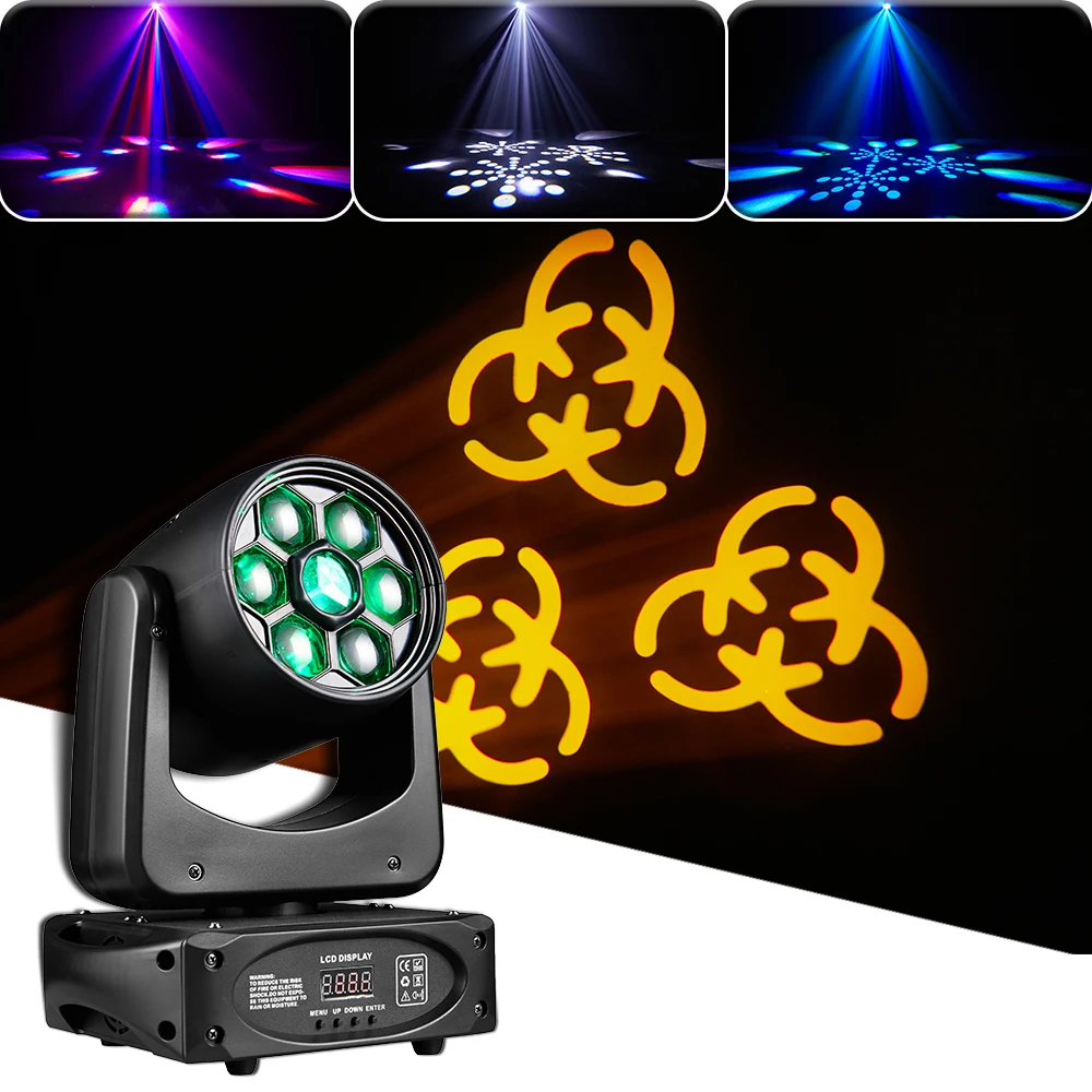 yuer profissional palco dj spot moving head luzes 150w bee eyes led moving head disco festa de casamento dmx iluminacao de palco 15ch 01