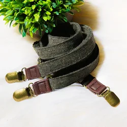 Heavy Duty Suspender for Men 2*120cm 3 Strong Clips Adjustable Elastic Trouser Braces Straps Big Size Work Party Suspenders 2022